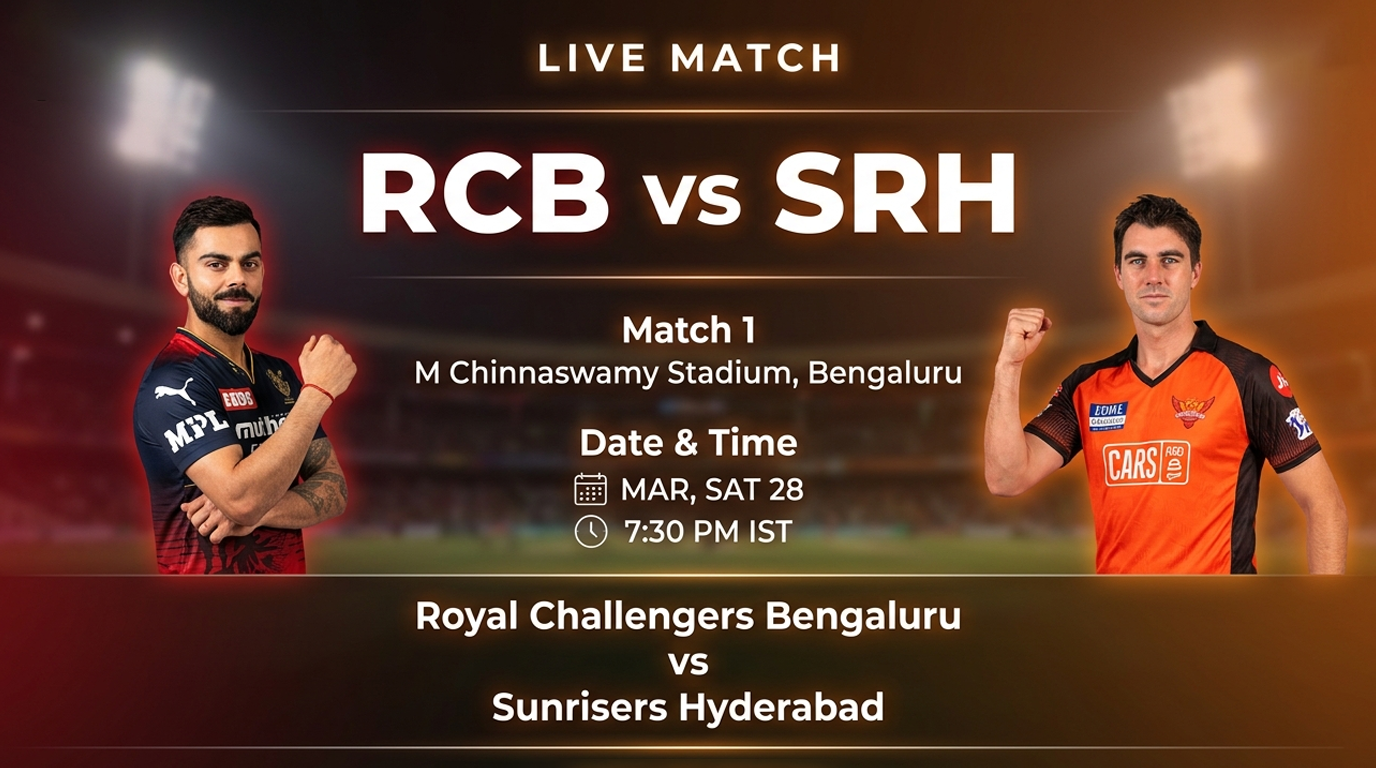 IPL 2026 Opener: RCB vs SRH