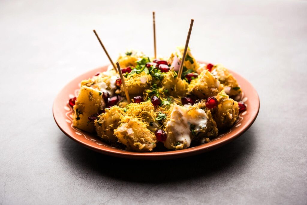 spicy aloo chaat indian street food easy summer snacks