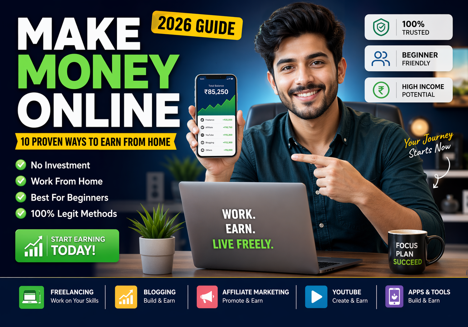 Make Money Online in 2026: Complete Beginner’s Guide