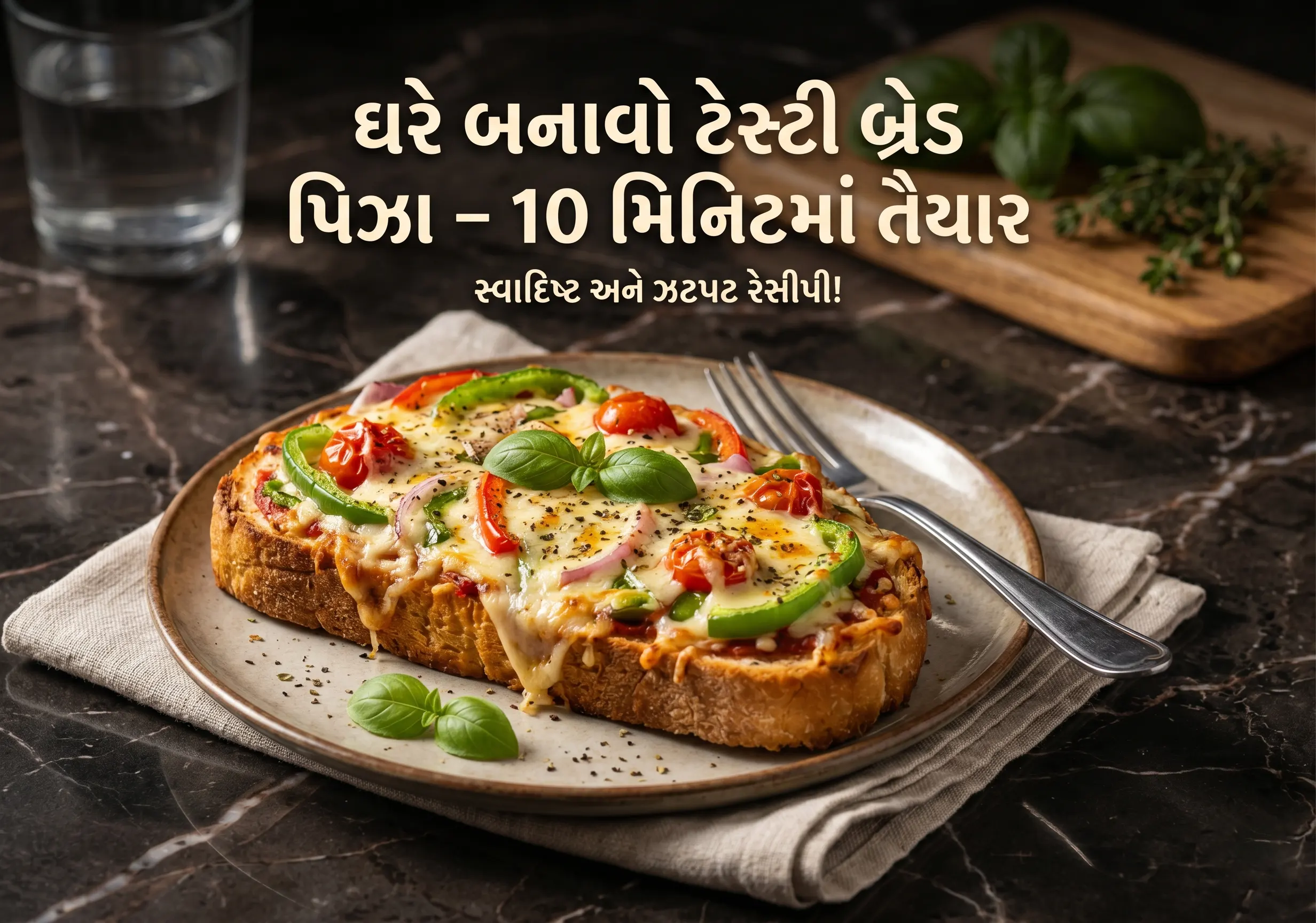 10 મિનિટમાં ઘરે બનાવો Bread Pizza Without Oven Gujarati – સરળ રેસીપી